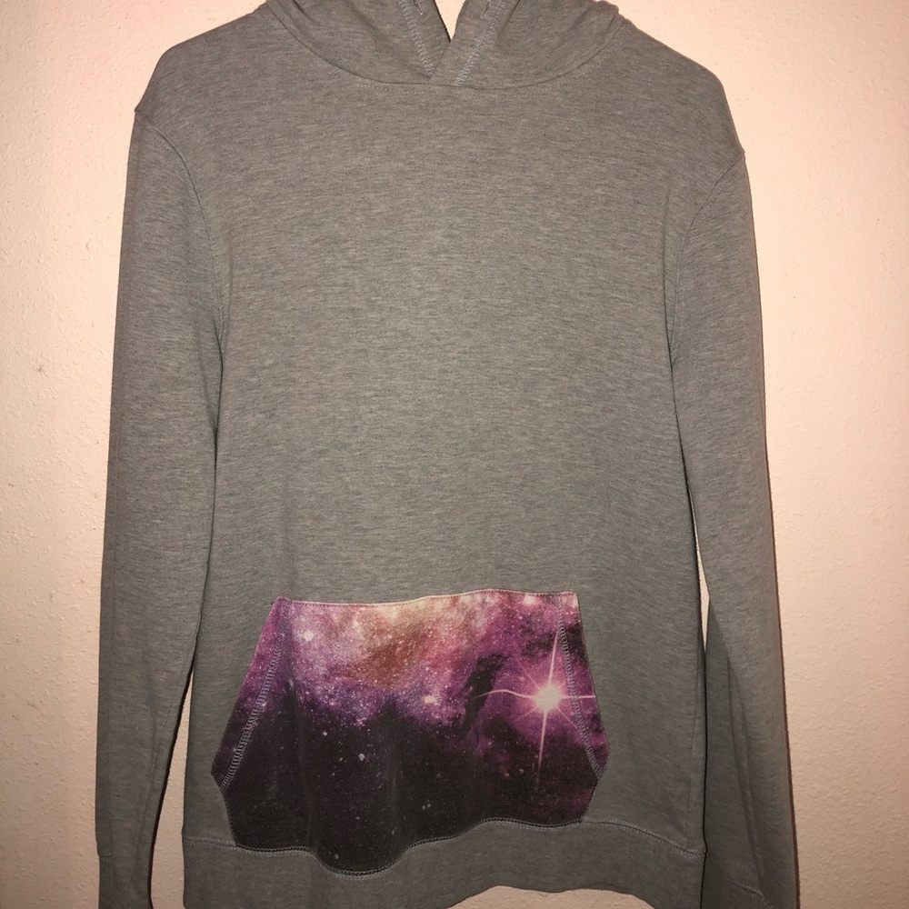 FOREVER 21 MEN GALAXY HOODIE MEDIUM